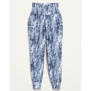 Old Navy Powersoft Jogger Athletic Material With Pockets Blue Tye Dye Women’s L